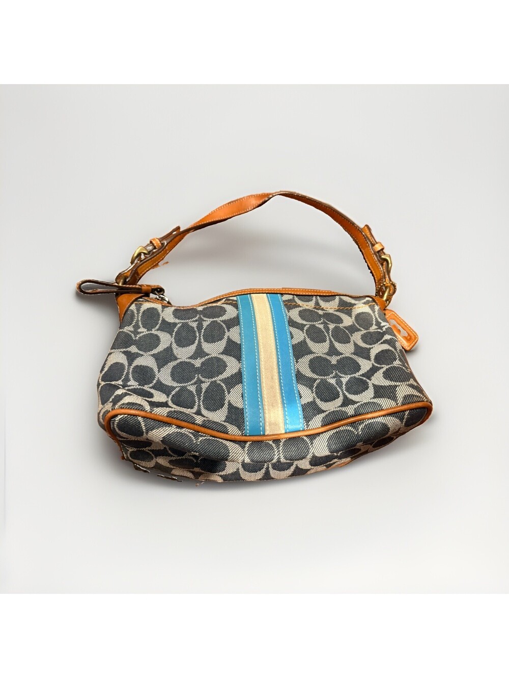 Y2K Coach Signature Denim Sufflette Mini Shoulder Bag Style 7041